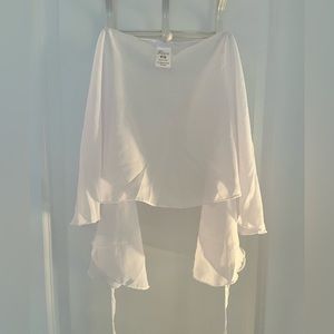 white theatricals ballet wrap skirt